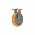 Vestil Orange Premium Heavy Duty Rigid Polyurethane 8 x 2 Caster CST-F40-8X2SI-R